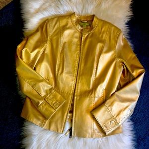 Vintage Gold leather jacket.